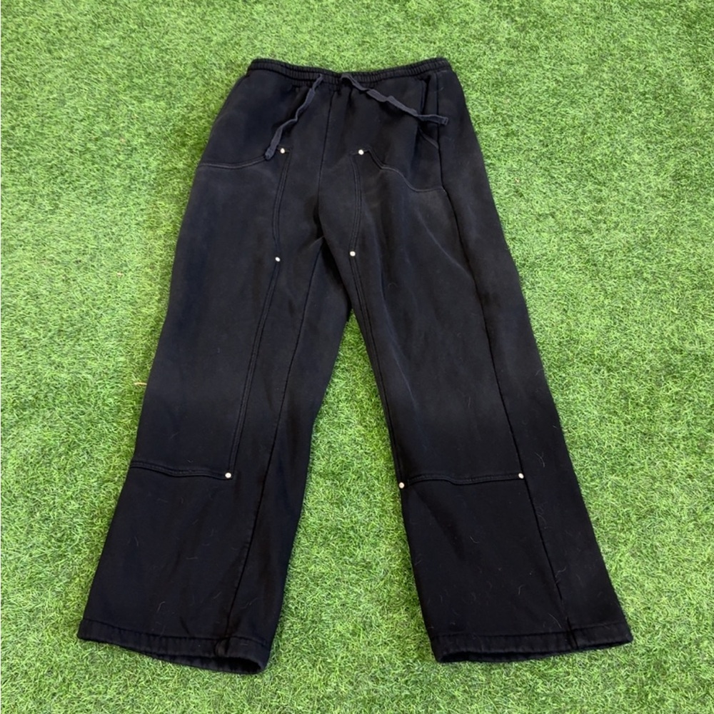MNML Black Sweatpants double knee